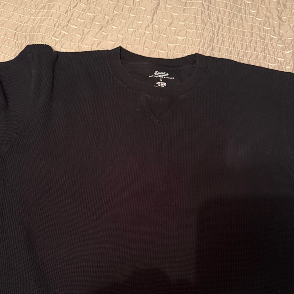 Sonoma Men's Classic Black Crewneck Sweater
